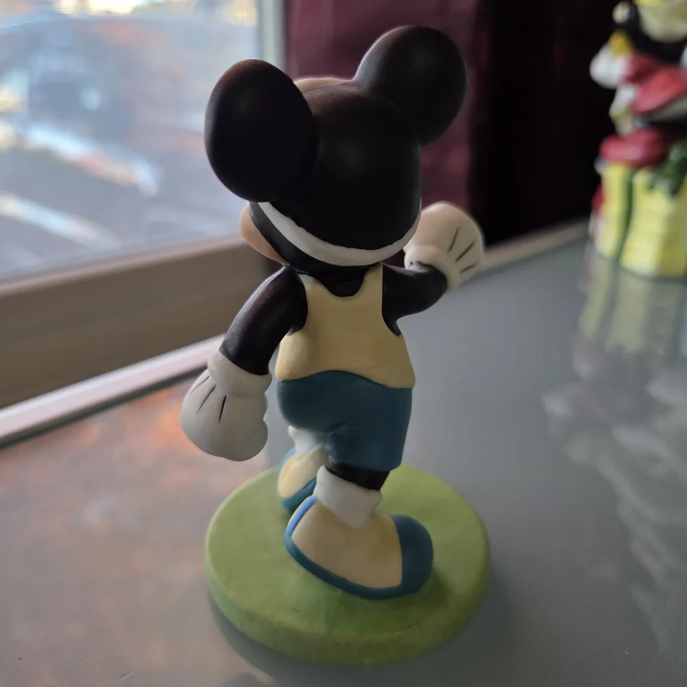 Vintage Disney Mickey Mouse Exercising Figurine